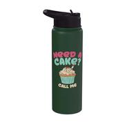Baking Need A Cake Call Me Citation Cupcake Pie Confiserie Stainless Steel Insulated Water Bottle
