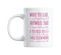 BakoIsland Où tu mènes, je te suivrai partout - Inspiré par Gilmore Girls Mug - Idéal pour Noël - Tasse rétro de série TV à collectionner pour le thé - Tasses d'automne - Tasse à café 325 ml