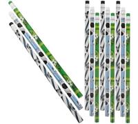 Balacoo 12 Crayons en Bois Thème Football Gommes Effaçables, 12pcs pour Prise de Notes et Activités Artistiques, Écriture Longue sans Fatigue, Bureau et École