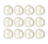 Balacoo 12 Pièces Porte-savonnette en Luffa Rond Beige, Éponge Naturelle pour Bain Doux, Gain de Place, pour Lavabo