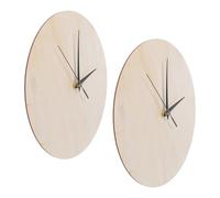 Balacoo 2 Pièces Cadran D'horloge en Bois à Peindre Rond Beige, Panneau Vierge pour Projets Artistiques et Bureau, Kit DIY Polyvalent pour Horloge Murale Style Ferme
