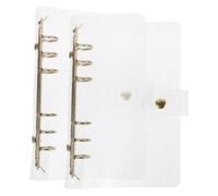 Balacoo 2 Pièces Classeur à Anneaux en Pvc Transparent Couverture Rigide, Design Créatif Multi-fonction, Résistant Déformation, pour Cahier de Note ou Organiseur de Bureau