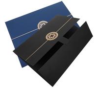 Balacoo 2 Pièces Couvertures de Certificat en Papier A4 Lot Bleu Coins Arrondis Protection Facile pour Diplômes et Certificats Usage Remise de Diplômes Bureau