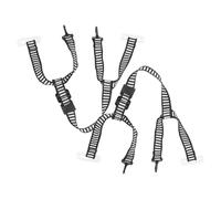 Balacoo 2 Pièces Sangle de Casque de Sécurité Y en Abs Fixation Quatre Points, Harnais de Mentonnière Facile à Installer pour Casque de Chantier Professionnel