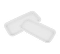 Balacoo 2 Pièces Soucoupe Rectangulaire pour Pots de Fleurs, Résine | Collecte D’eau, Usage Intérieur et Extérieur, Format pour Plantes et Jardinières, Design Classique Élégant