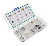 Balacoo 250pcs Bouton-poussoir momentané Interrupteur à bouton-poussoir Micro-interrupteur pour voiture, 10 types, modification automobile