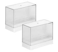 Balacoo 2pièces Boîte de Rangement Transparent pour Embouts de Perceuse à Ongles Support Plastique pour Stockage et Présentation Organisateur Pratique pour Salon et Usage Domestique