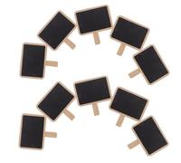 Balacoo 40 Mini Tableaux Noirs à Pince en Bois Rectangulaires 7,5 X 7 X 1,5 Cm, Étiquettes Réinscriptibles Effaçables, Accessoires pour Organisation Bureau, Événements et Décoration