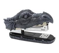 Balacoo Agrafeuse de Bureau Mécanisme Interne Fluide et Anti-bourrage Forme Crocodile en Résine Décoration de Bureau pour Espace de Travail sur Table