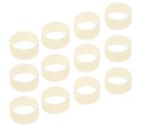 Balacoo Anneaux de Serrage Accessoires Réutilisables et Pratiques 20 en Silicone Beige pour Bougies Coniques pour Décoration Intérieure et Rassemblements en Extérieur