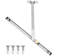 Balacoo Barre Télescopique en Acier pour Fenêtre Coulissante, Limiteur d'Ouverture Angle Ajustable et Ventilation Réglable, Accessoire de Sécurité Intérieur
