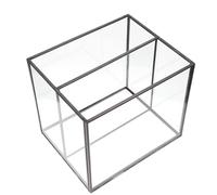 Balacoo Boîte de Rangement Multifonction Organisateur Pratique en Laiton et Verre Noire pour Cosmétiques et Bijoux Stockage à Domicile