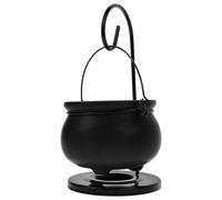 Balacoo Brûleur à Huile en Céramique et Fer Noir Style Chaudron Suspendu pour Cire Parfumée et Huiles Essentielles, Léger et Simple, pour Décoration d'anniversaire ou Mariage