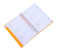 Balacoo Carnet de Mots de Passe avec Index Alphabétique à Spirale A6 | PP et Papier, Pages avec Onglet, pour Identifiants et Gestion Rapide, Orange, Format Portable