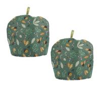 Balacoo Cosy à Thé en Coton Léger 2 Pièces, Housse de Protection pour Théière Couvercle Chaud, Anti-poussière, pour Voyager ou Déménager