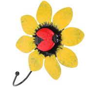 Balacoo Crochet Mural Décoratif en Fer Jaune Forme Fleur, Crochets Suspendre Solides et Faciles à Utiliser pour Manteaux, Paquet et Serviettes Garage ou Placard