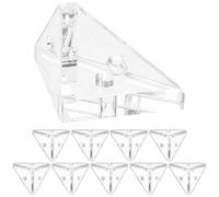Balacoo Équerres Triangulaires et Montage Polyvalent Lot de 10 en Acrylique Vis et Écrous pour Fixation Murale Facile sur Étagère