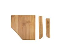 Balacoo Étagère Murale d'angle en Bambou Flottante, Porte-Objets Mural Design Simple et Rangement Pratique pour Salle de Bain ou Chambre