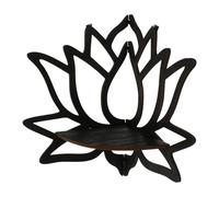 Balacoo Étagère Murale de Rangement en Bois étagère d’Angle Lotus Creux Support Mural décoratif pour Afficher Plante en Pot et bougeoir 11.02X9.84X5.51In