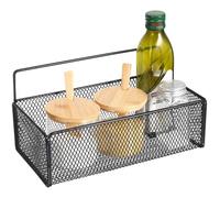 Balacoo Étagère Murale de Salle de Bain en Métal Noir Légère et Gain de Place, Support de Rangement Moderne Cuisine et Salle de Bain, Installation sans Perçage