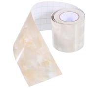 Balacoo Frise Adhésive en Pvc Effet Marbre Beige, Facile à Installer et Amovible, Décoration Murale Élégante pour Salle de Bains Cuisine