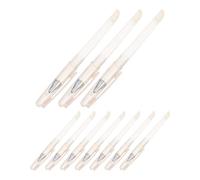 Balacoo Lot de 10 Tubes à Stylos Vides en Plastique Transparent avec Embouts Effaçables Rechargeables pour Fournitures Scolaires et Bureau, Accessoires Pratiques pour Étudiants