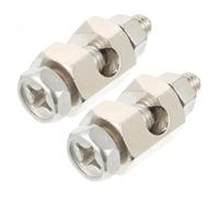 Balacoo Lot de 2 Facile à Utiliser de Mise la Terre en Cuivre Étamé Dentelé et Trou D'installation de 4mm, Épaisseur Cadre 0.8-4.5mm pour Panneau Solaire