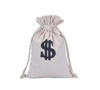 Balacoo Lot de 6 Pochettes à Cordon en Tissu Naturel Blanc Symbole, Paquet Présents Créatifs et Élégants pour Bijoux et Sachets de Bonbons, pour Filles