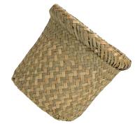 Balacoo Panier Tressé en Osier pour Collecte des Déchets Couvercle, Style Rustique Naturel, pour Chambre ou Dortoir, Rangement Pratique et Élégant