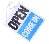 Balacoo Panneau Pvc de Bienvenue à Double Face avec Horloge Intégrée Support Mural pour Boutique et Centre Commercial Accessoire Décoratif Suspendu