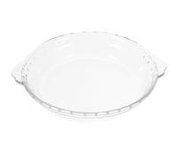 Balacoo Plat à Tarte Résistant la Chaleur Forme Classique en Verre Transparent Non Poreuse pour Micro-ondes Cuisine et Rôtisserie
