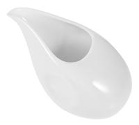 Balacoo Pot à Lait Céramique Blanc Embout Verseur Étroit et Fond Antidérapant Capacité 100ml pour Usage Culinaire Occidental