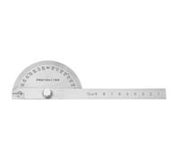 Balacoo Rapporteur pour Mesure D'angle Précise Règle Fixe et Mobile en Acier Inoxydable Goniomètre Rotatif et Résistance à L'usure, pour Travail du Bois