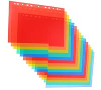 Balacoo Séparateurs de Documents en Plastique Pp Rouge Onglets Écriture Intercalaires Détachables 11 Trous pour Cahiers A4 pour Planner et Bloc-notes