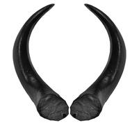 Balacoo Serrage-tête Forme Large et Créative Cornes de Taureau Imitation en Plastique Noir pour DIY et Célébrations Festives