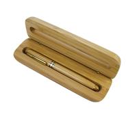 Balacoo Stylo en Bambou de Bureau avec Box, Stylo Signature, 1 Set, Écriture Fluide pour Étudiants, Maison et Bureau
