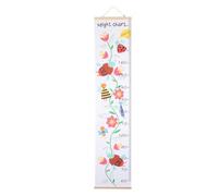 Balacoo Tableau de Croissance Mural Toise Décorative pour Garçon et Filles Style Nordique en Bois et Toile D'huile Facile à Suspendre Motif Fleur Cartoon pour Chambre Garçon Fille