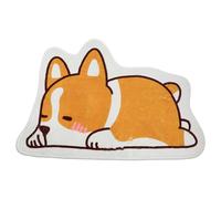 Balacoo Tapis de Sol Orange Polyester Antidérapant Décoratif, Chien Cartoon | Usage Salon ou Chevet, Effet Décoratif et Protecteur, Style Joli, pour Entrée Domestique