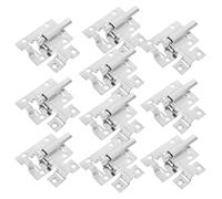 Balacoo Verrous à Pêne Coulissant Haute Résistance à L'usure en Acier Inoxydable 304 Facile à Installer Lot de 10 Serrure pour Porte de Chambre et Cabinet pour Maison et Bureau