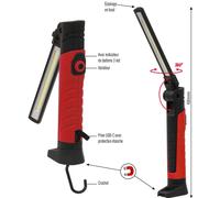 Baladeuse d'atelier LED 700 lumens repliable rechargeable DRAKKAR - 02324