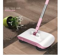 Balai 2 en 1 - Nosheir - Brosse douce + microfibre - Ménage sans effort - rose