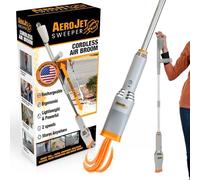 Balai à air sans fil Rocket Aerojet - Souffleur électrique léger rechargeable pour intérieur et extérieur, entretien de pelouse, patio, allée, gazon et garage - Poteau réglable, poignée ergonomique