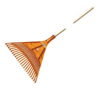 Balai à feuilles Quick Fit, manche en bois, 22 dents