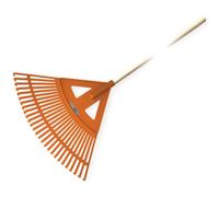 Balai à feuilles Quick Fit, manche en bois, 27 dents