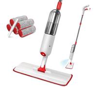 Balai à franges avec vaporisateur, 500 ml, rouge, 125 cm