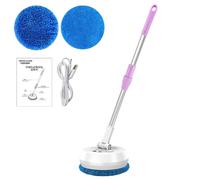 Balai à franges électrique sans fil rotatif à 180 degrés, amovible | Design portable | Machine de nettoyage polyvalente pour stratifié, carrelage, moquette, cuisine, maison, bureau, salon