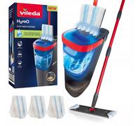 Balai à franges Vileda H2prO Séparation à 100 % de l'eau propre et de l'eau sale Deux réservoirs 3 embouts en microfibres Tête pivotante à 360° 175774