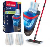 Balai à franges Vileda H2prO Séparation à 100 % de l'eau propre et de l'eau sale Deux réservoirs 2 embouts en microfibres Tête pivotante à 360° 175774