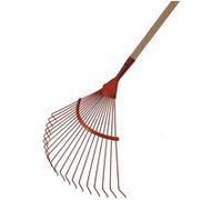 Balai à gazon ESSENTIEL 22 dents à fil rond en acier emmanchée bois pomme 110cm - MERMIER - 985116 Bois