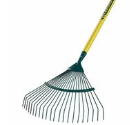 LEBORGNE Balai à gazon 374221 – fil rond, manche bois 44 cm, 20 dents